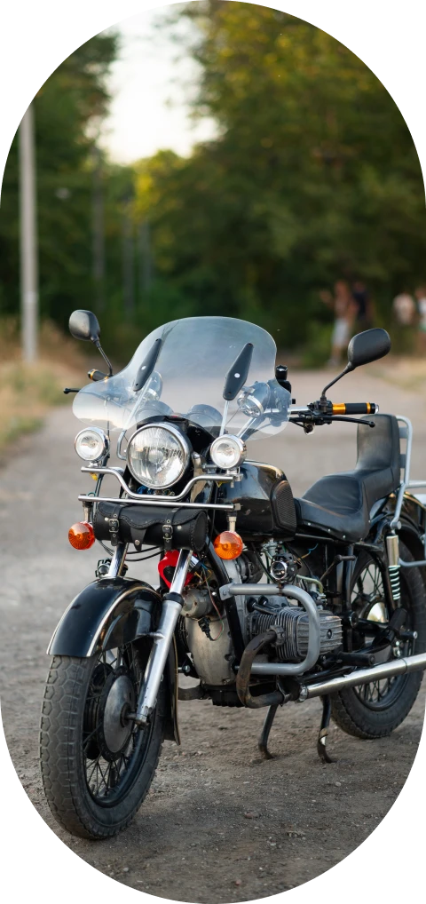 Retro bike parked outdoors