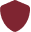 Minimalistic red shield symbol